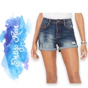 ⤵️🆕 INDIGO REIN distressed highrise shorts
